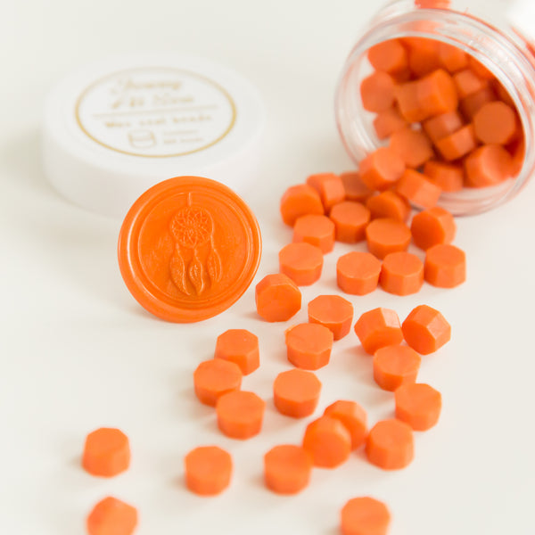 Tangerine • Wax Seal Beads